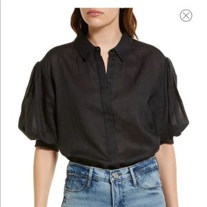 Frame puff sleeve blouse